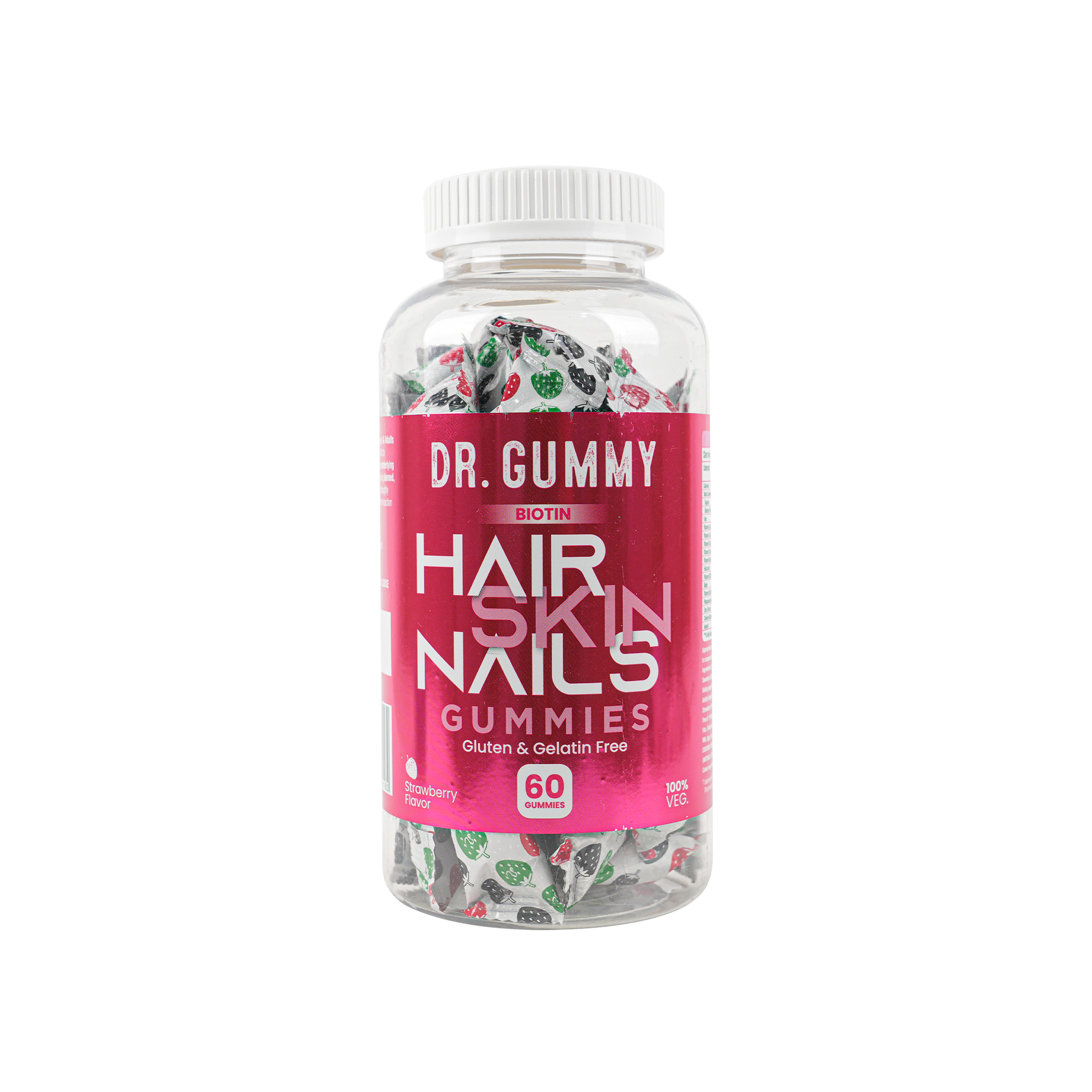 DR.Gummy Hair Skin Nails 60 Gummies-Strawberry