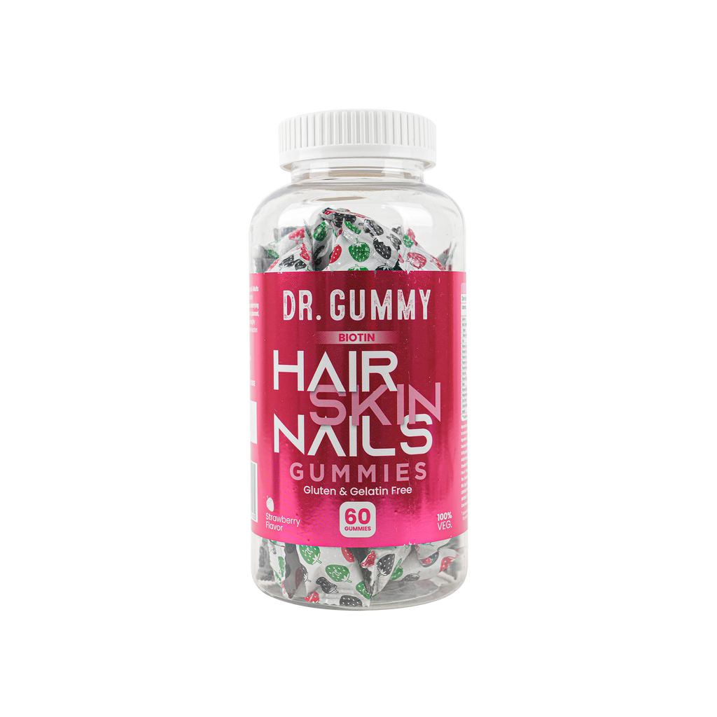 DR.Gummy Hair Skin Nails 60 Gummies-Strawberry