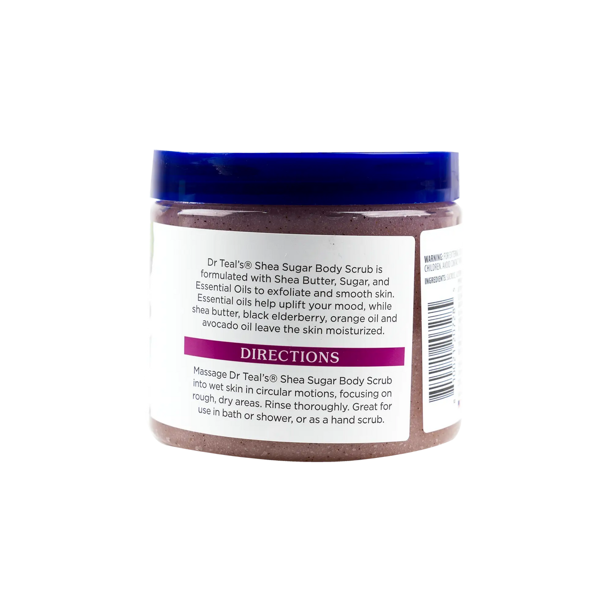 54122-Dr Teals Shea Sugar Scrub 538g – Black Elderberry +1