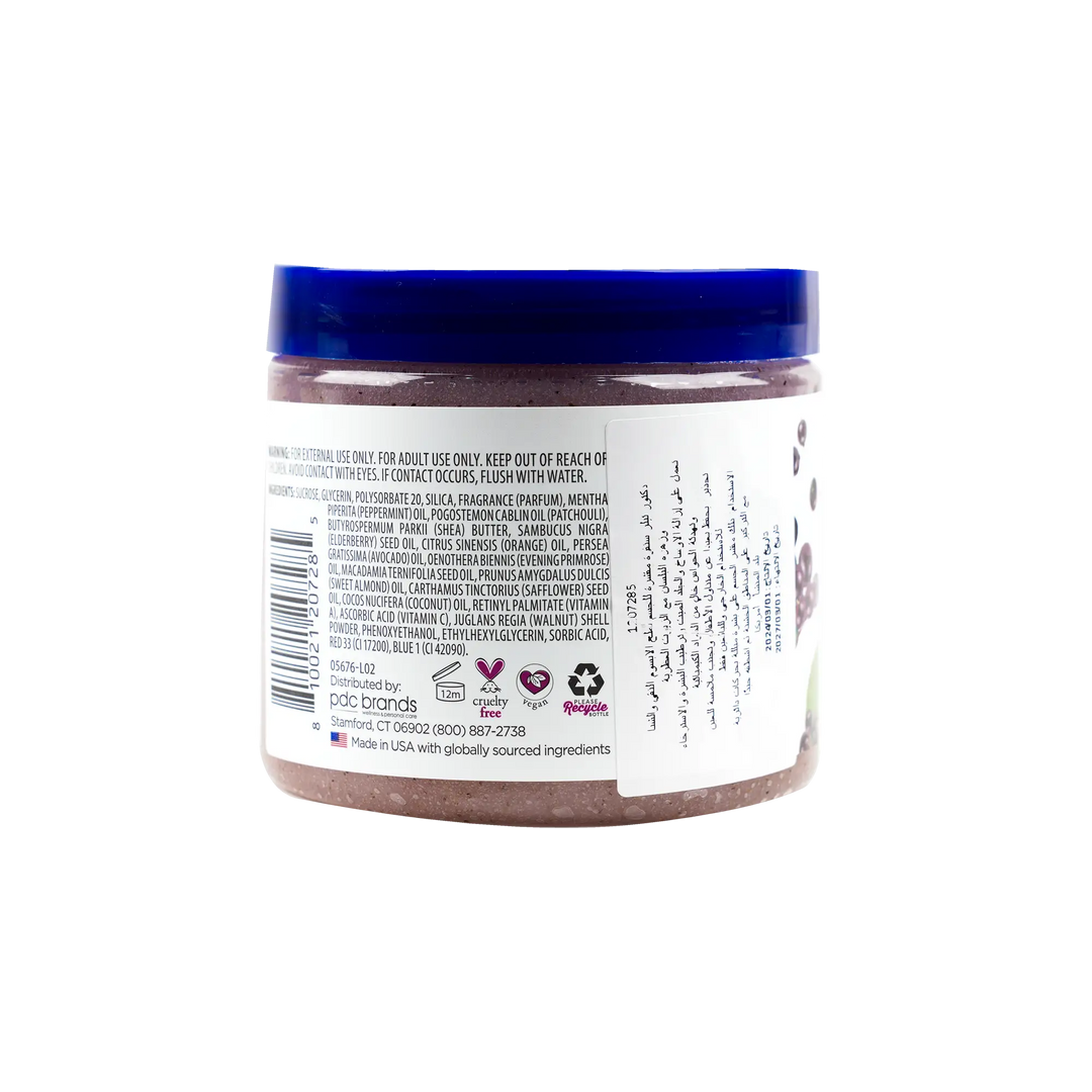 54122-Dr Teals Shea Sugar Scrub 538g – Black Elderberry +2