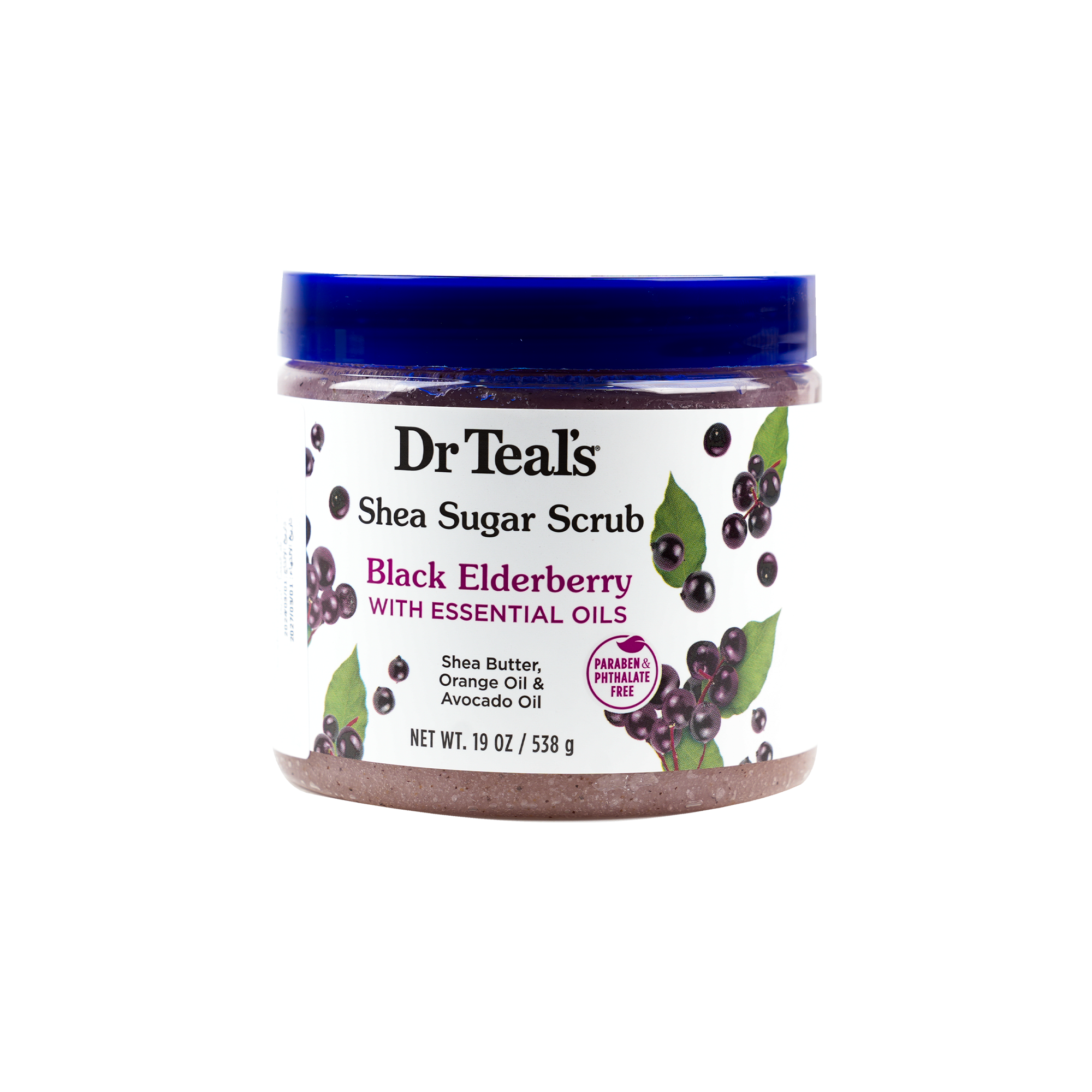 Dr Teals Shea Sugar Scrub 538g – Black Elderberry