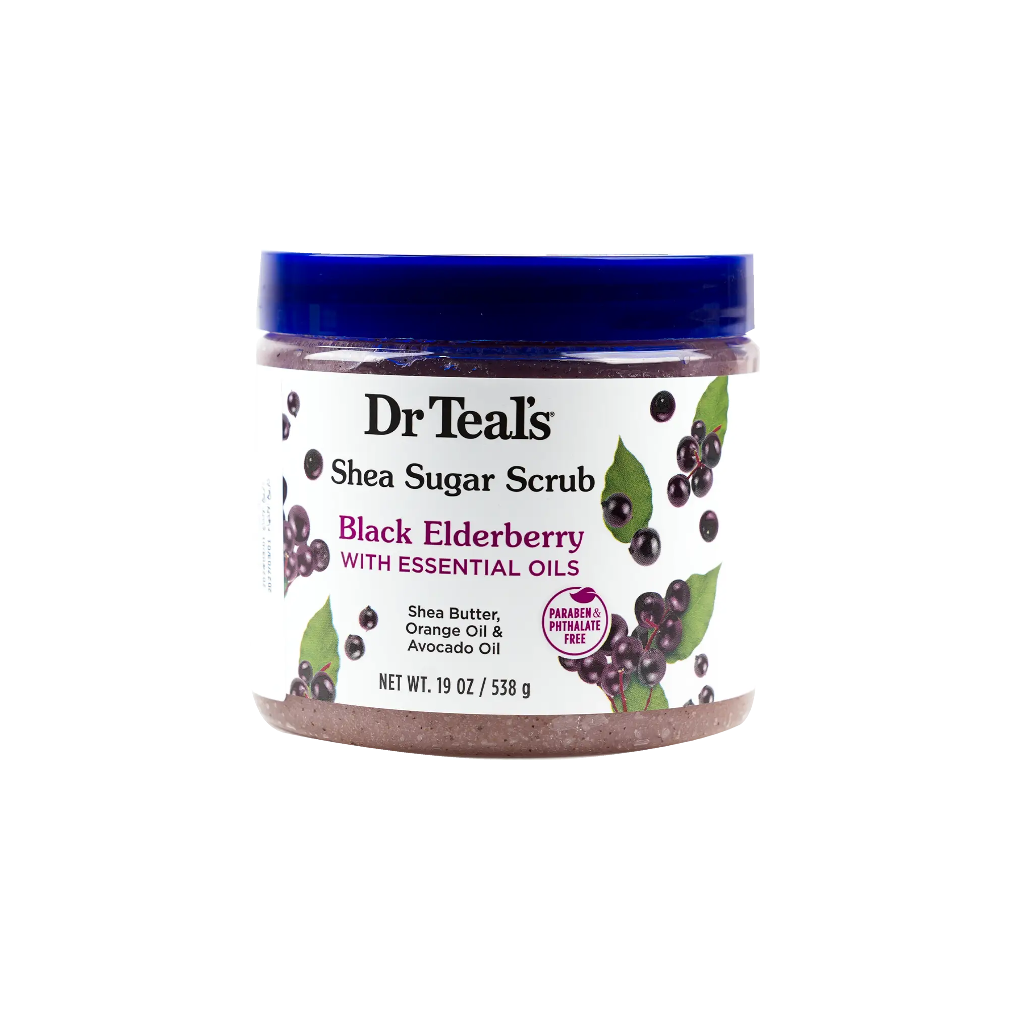 Dr Teals Shea Sugar Scrub 538g â€“ Black Elderberry
