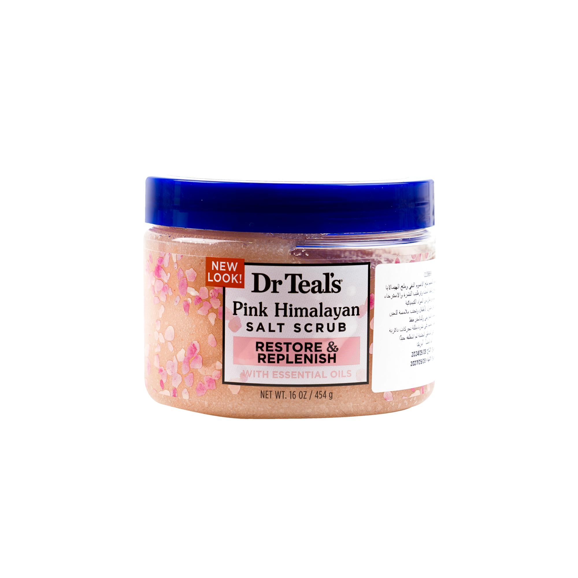 Dr Teals Pink Himalayan Salt Scrub 454g– Restore & Replenish