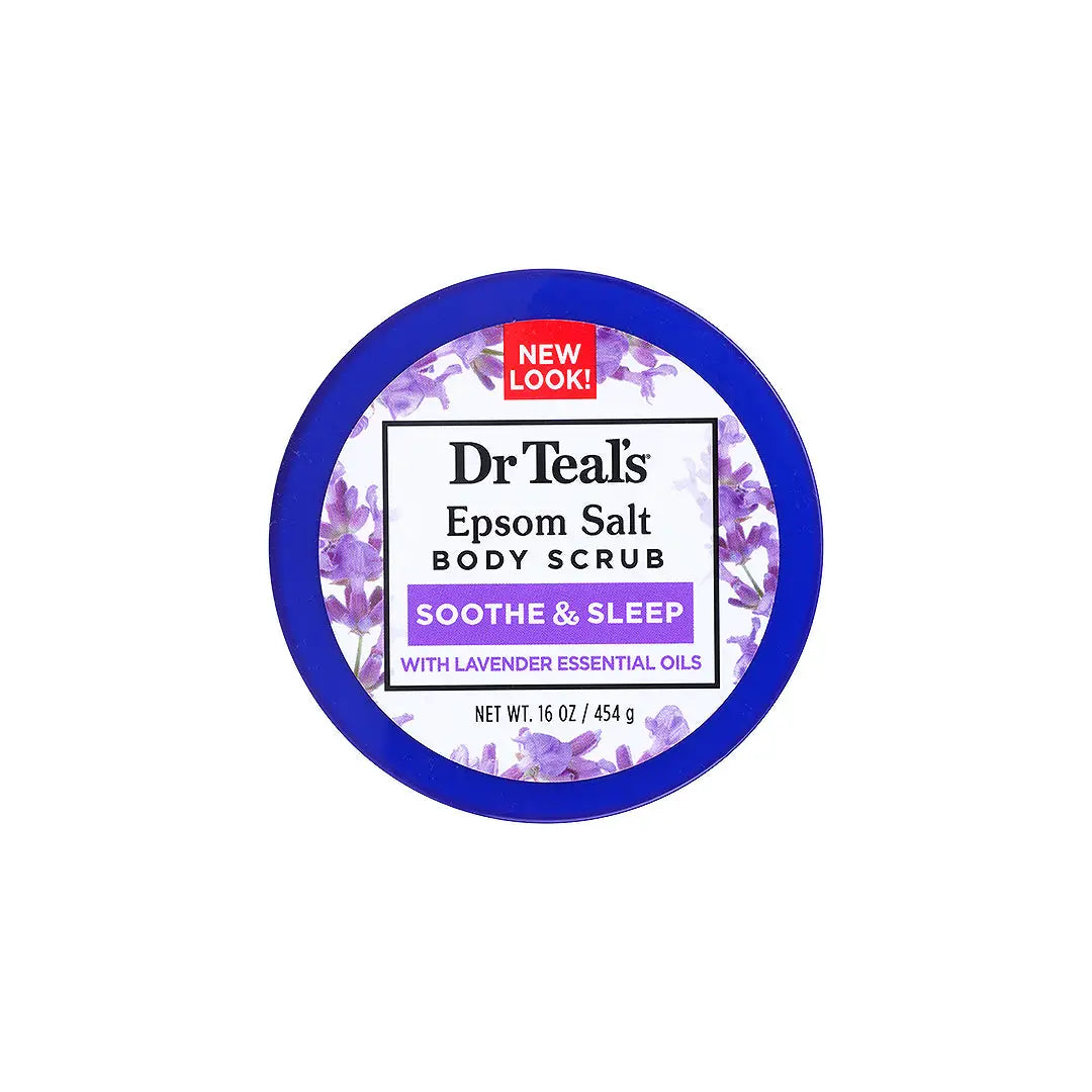 54127-Dr Teals Epsom Salt Body Scrub 454g – Soothe & Sleep +1