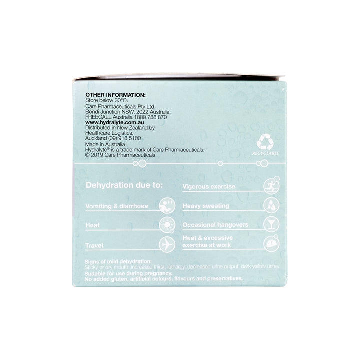 54156-Hydralyte Lemon Flavoured Electrolyte Powder 10 Sac +3