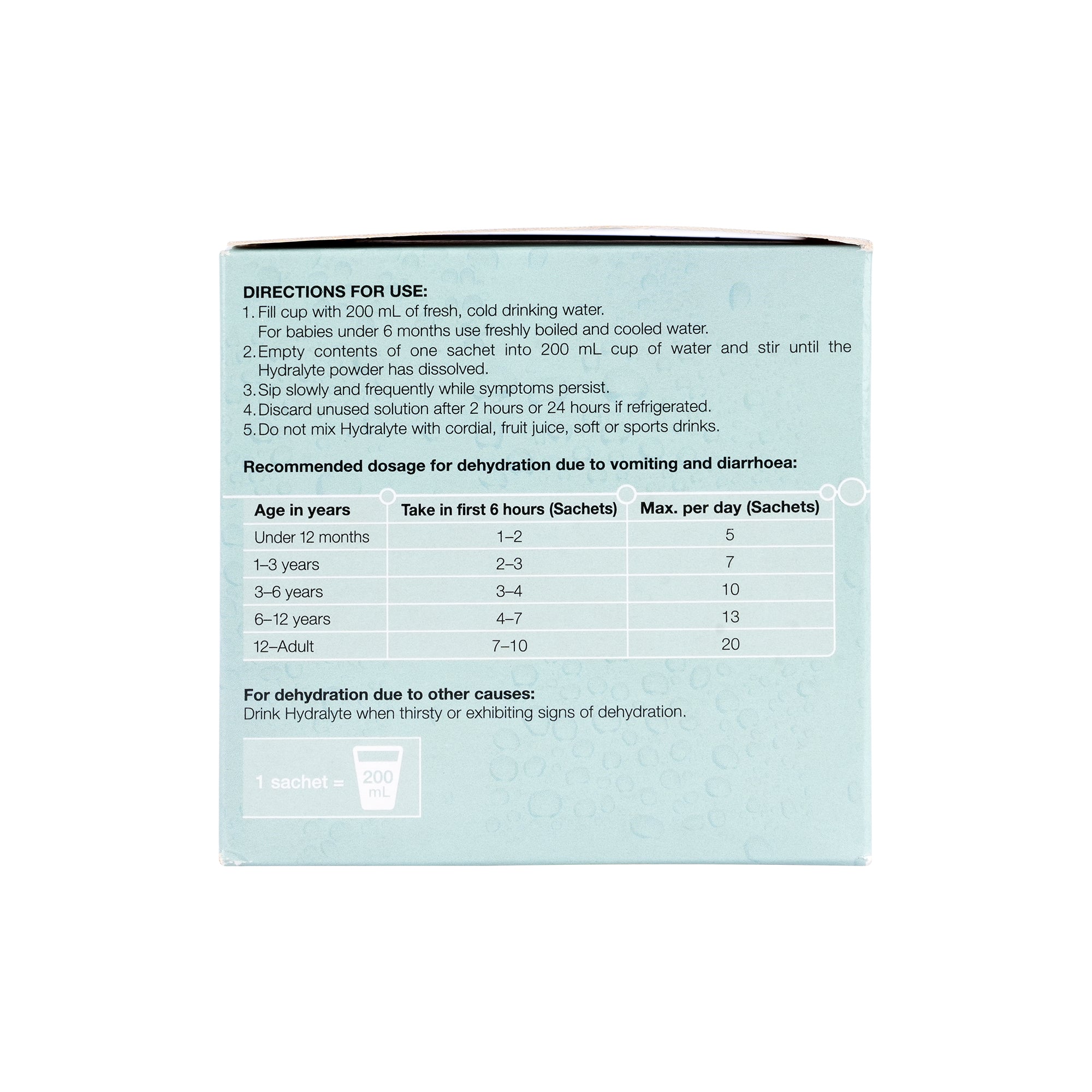 54156-Hydralyte Lemon Flavoured Electrolyte Powder 10 Sac +4