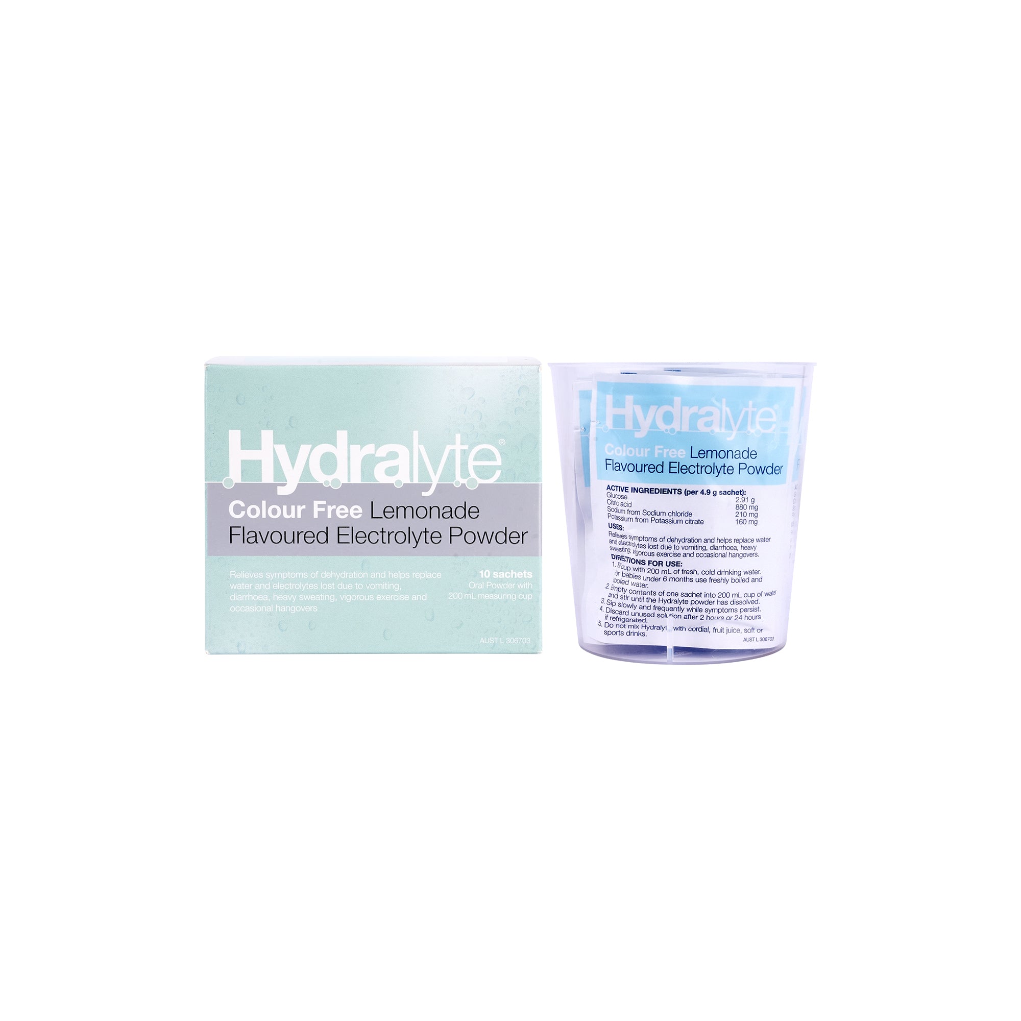 54156-Hydralyte Lemon Flavoured Electrolyte Powder 10 Sac +1