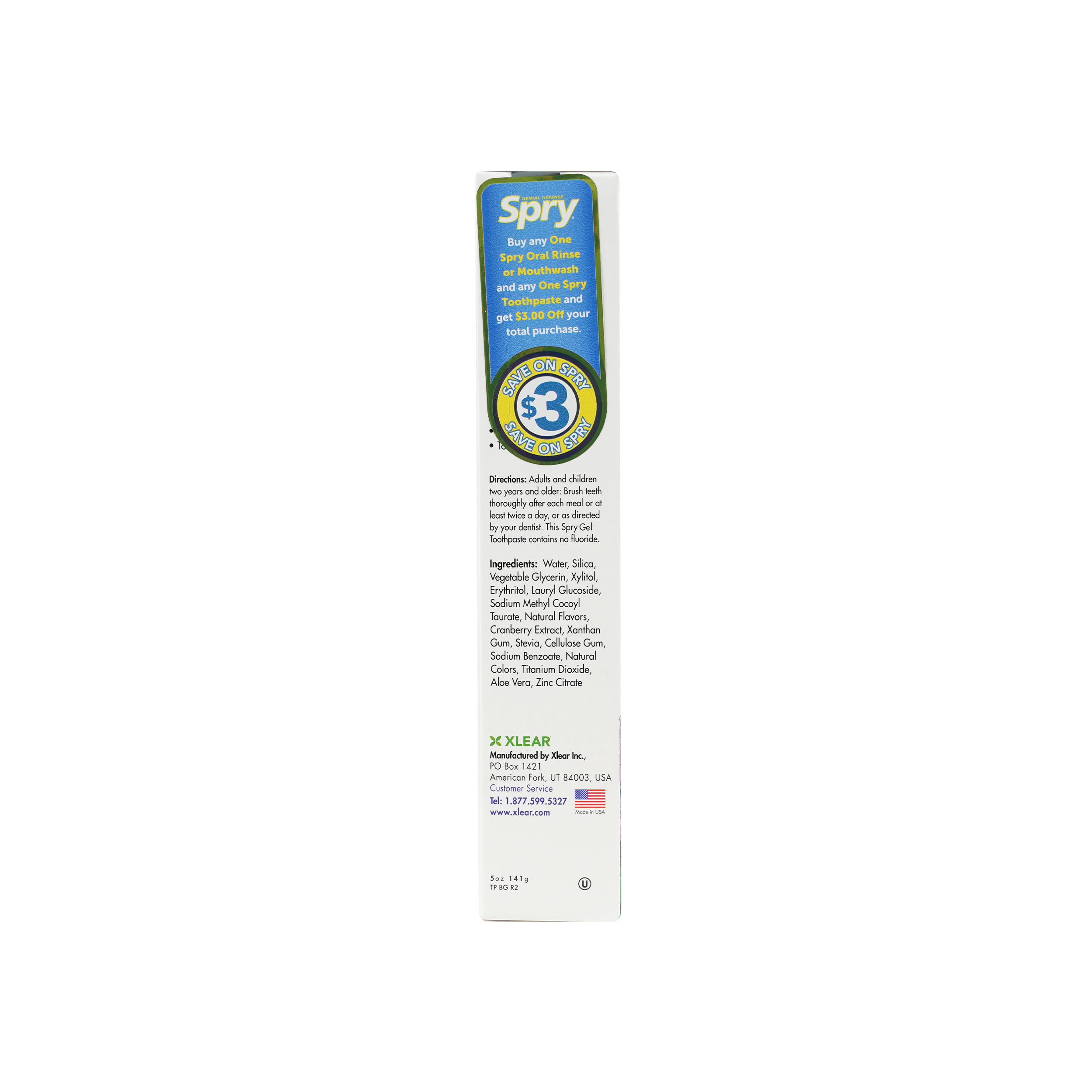 Spry Kids Bubblegum Fluoride Free Toothpaste 141g