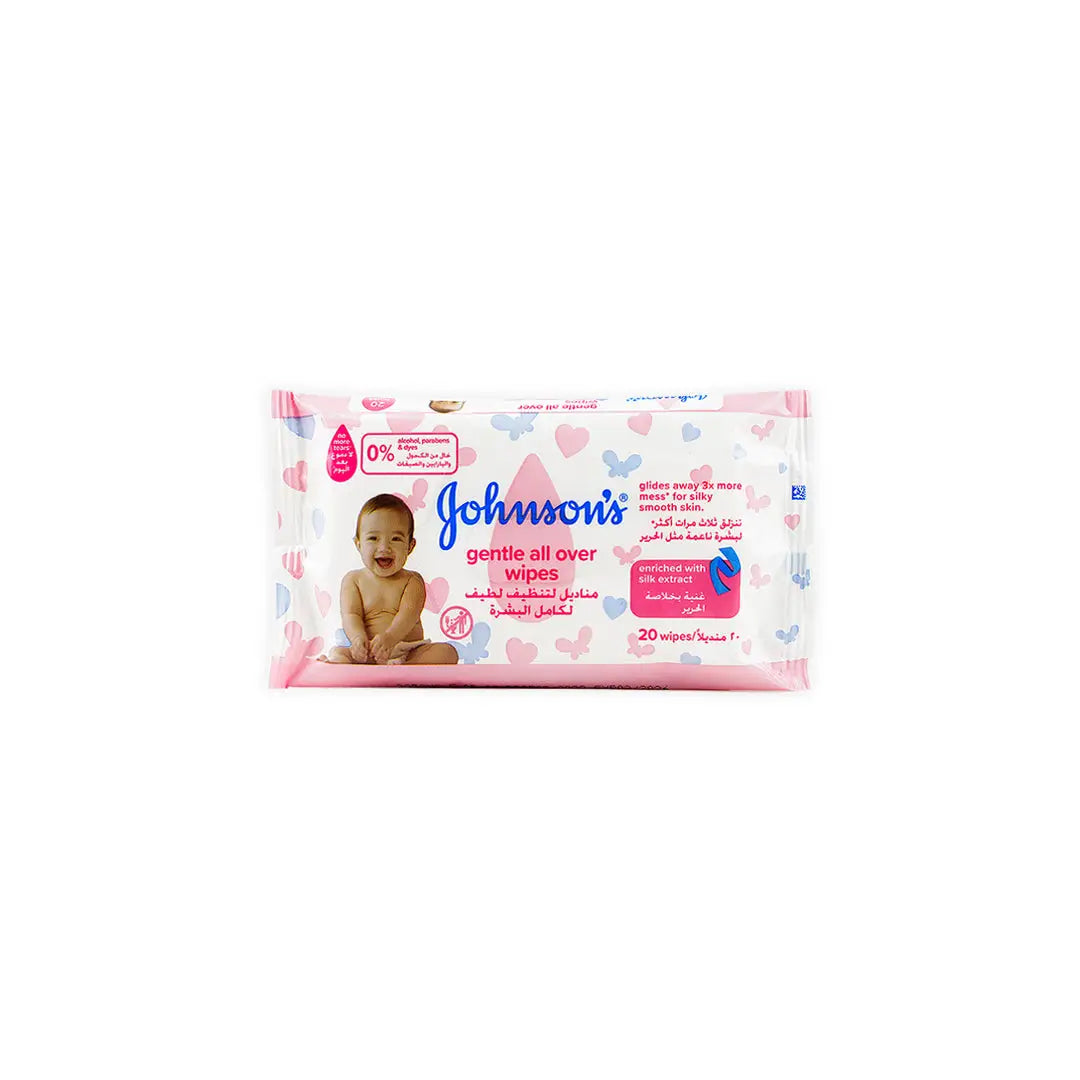 Johnson's Gentle All Over Wipes 20Pcs