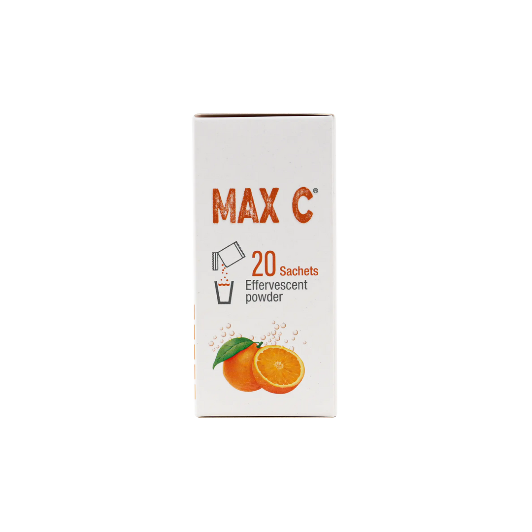 54186-Max C Effervescent Powder Vitamin C &amp; Zinc 20 Sachets +2