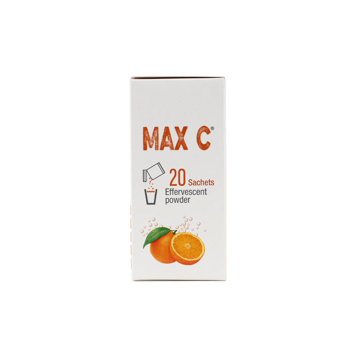 54186-Max C Effervescent Powder Vitamin C &amp; Zinc 20 Sachets +2