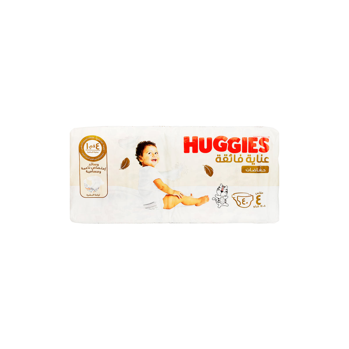 54194-Huggies Extra Care No.4 (8-14kg) 40pcs +1