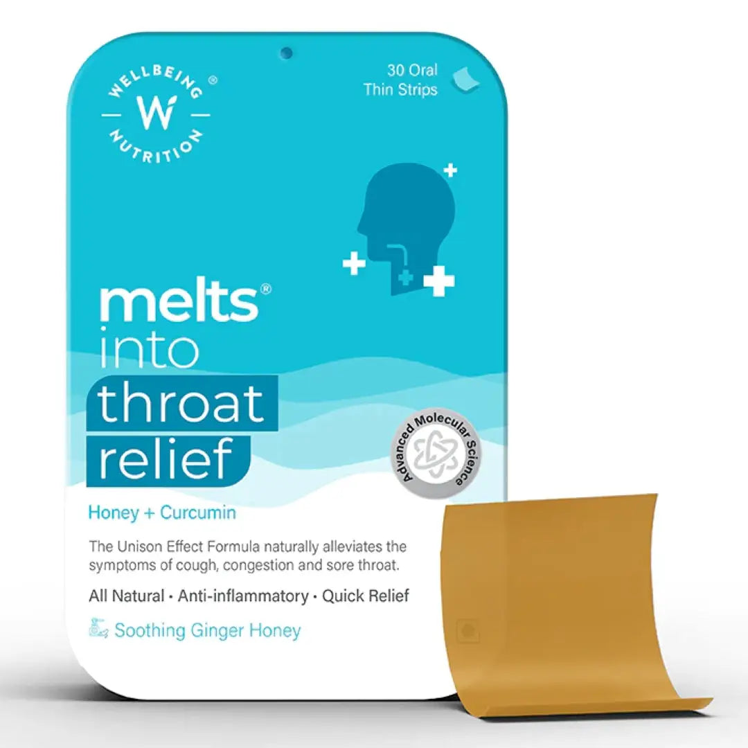 Wellbeing Melts Into Throat Relief 30 Strips