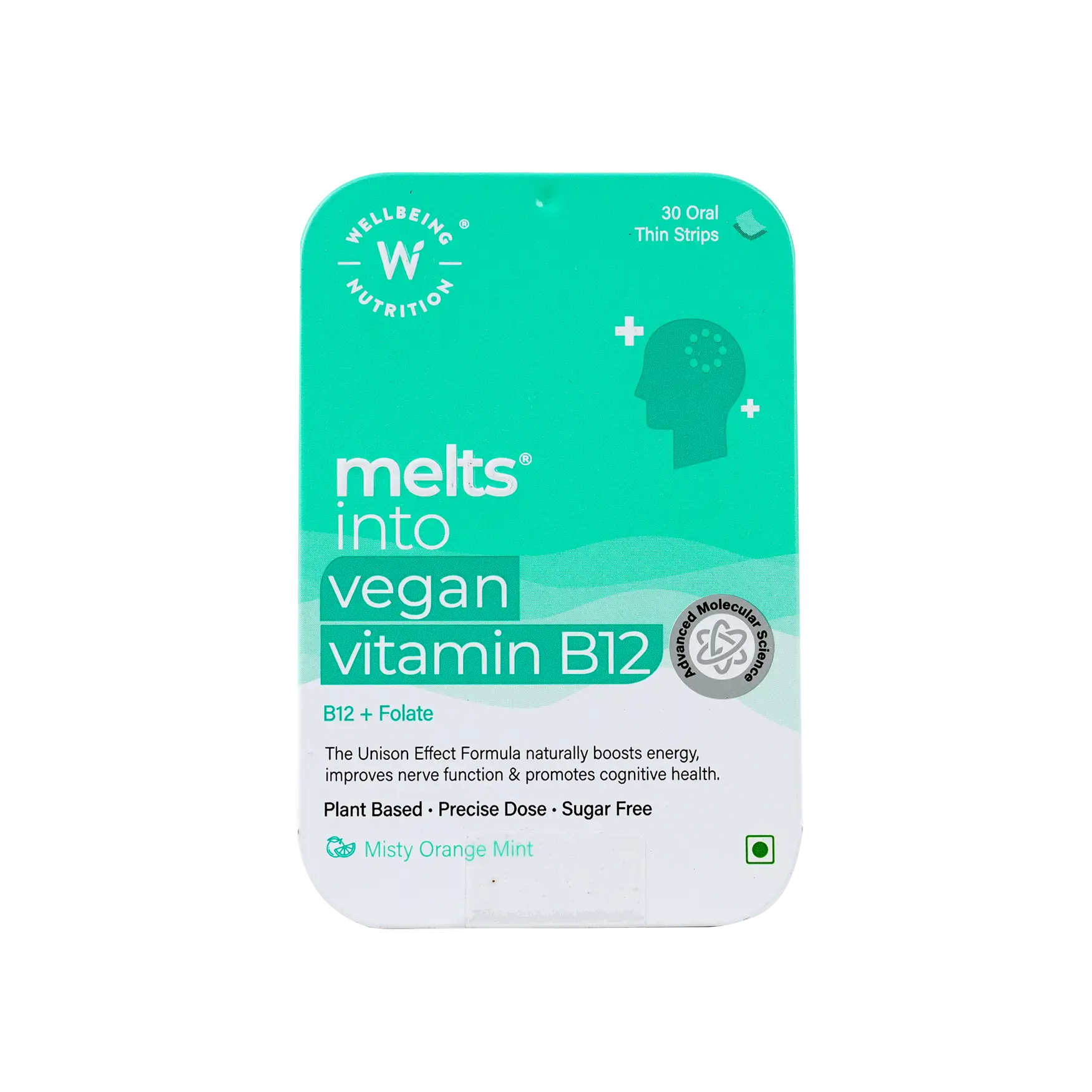 Well Being Melts Into Vegan Vitamin B12 30 strips