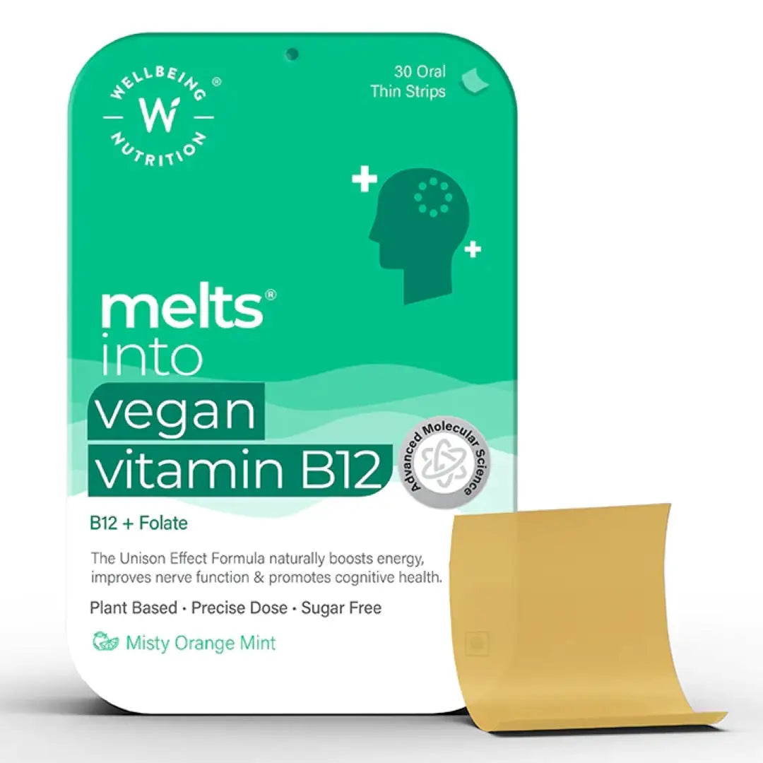 Wellbeing Melts Into Vegan Vitamin B12 30 strips