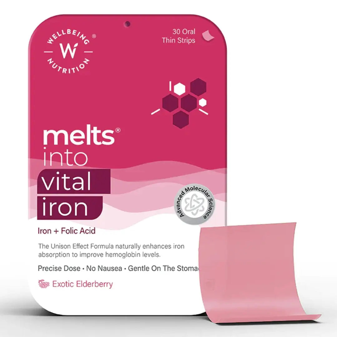 Wellbeing Melts Into Vital Iron 30 Strips