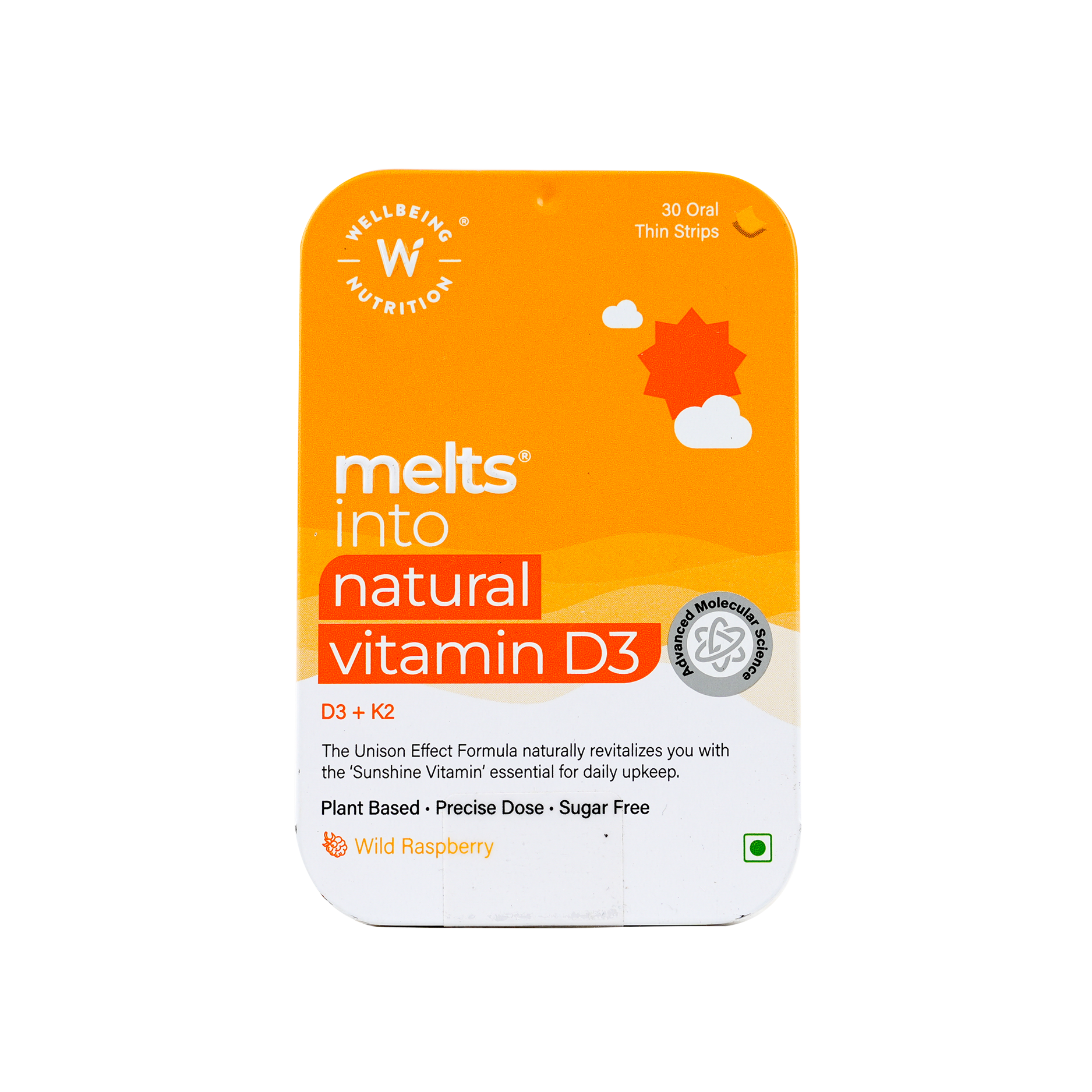 Well Being Melts Into Natural Vit D3 30  Strips