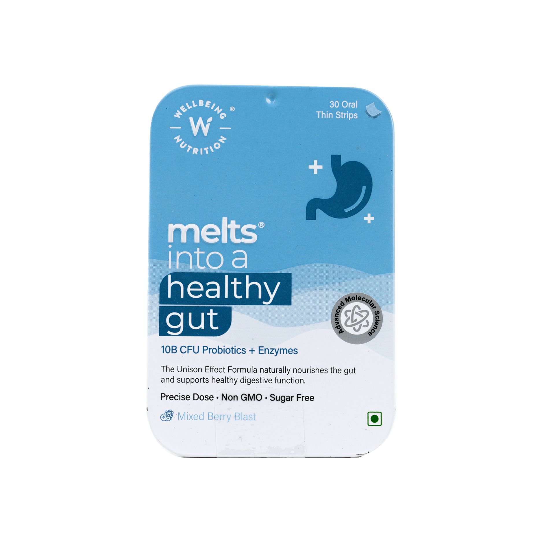 Well Being Melts Into a Healthy Gut 30 Strips