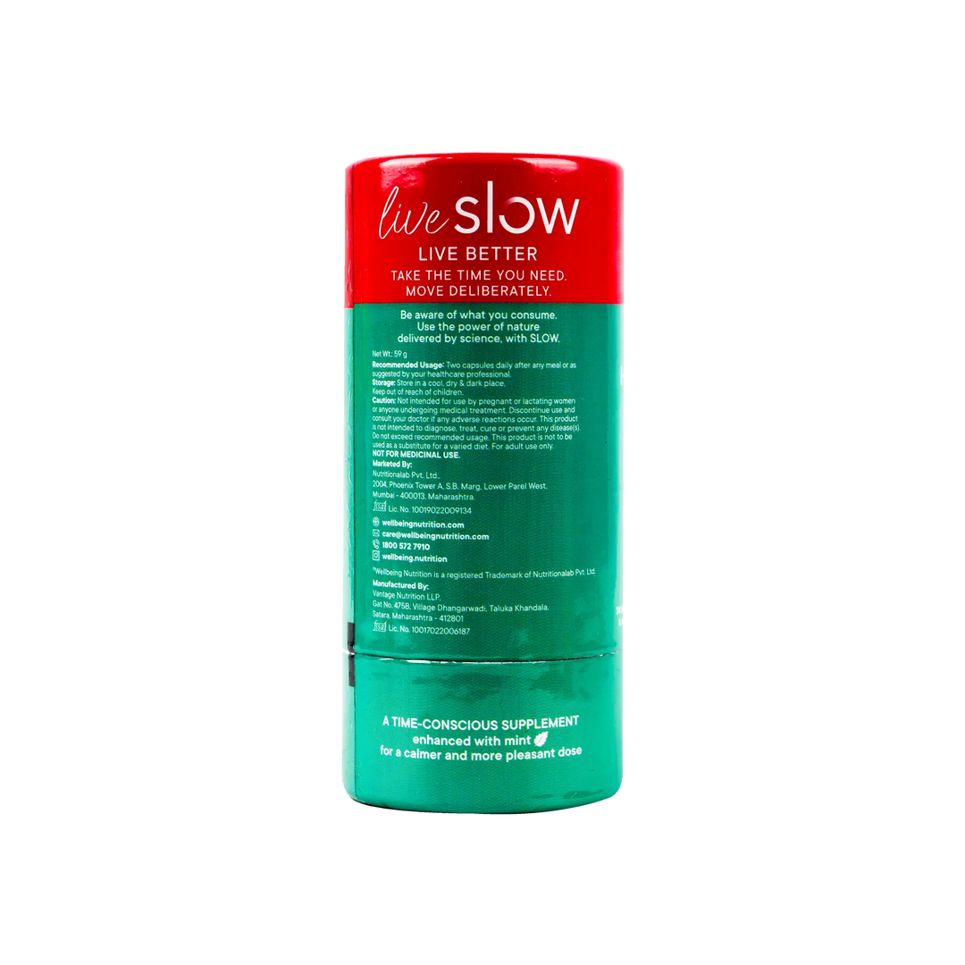 54211-Wellbeing Slow Hair Skin Nails 60 Cap +1