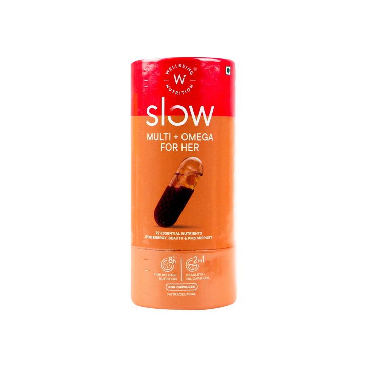 54213-Wellbeing Slow Multi + Omega For Her 60 Cap