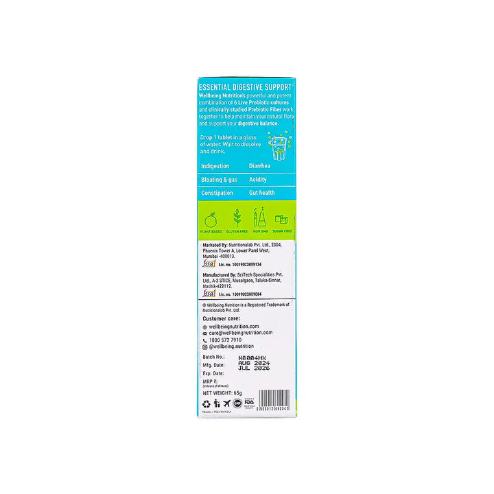 54218-Wellbeing Probiotic+Prebiotic Fiber 21 Effervescent Tablets +7