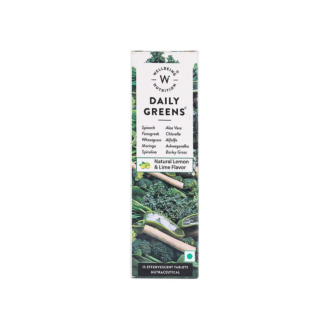 Wellbeing Daily Greens 15 Effervescent Tablets +2