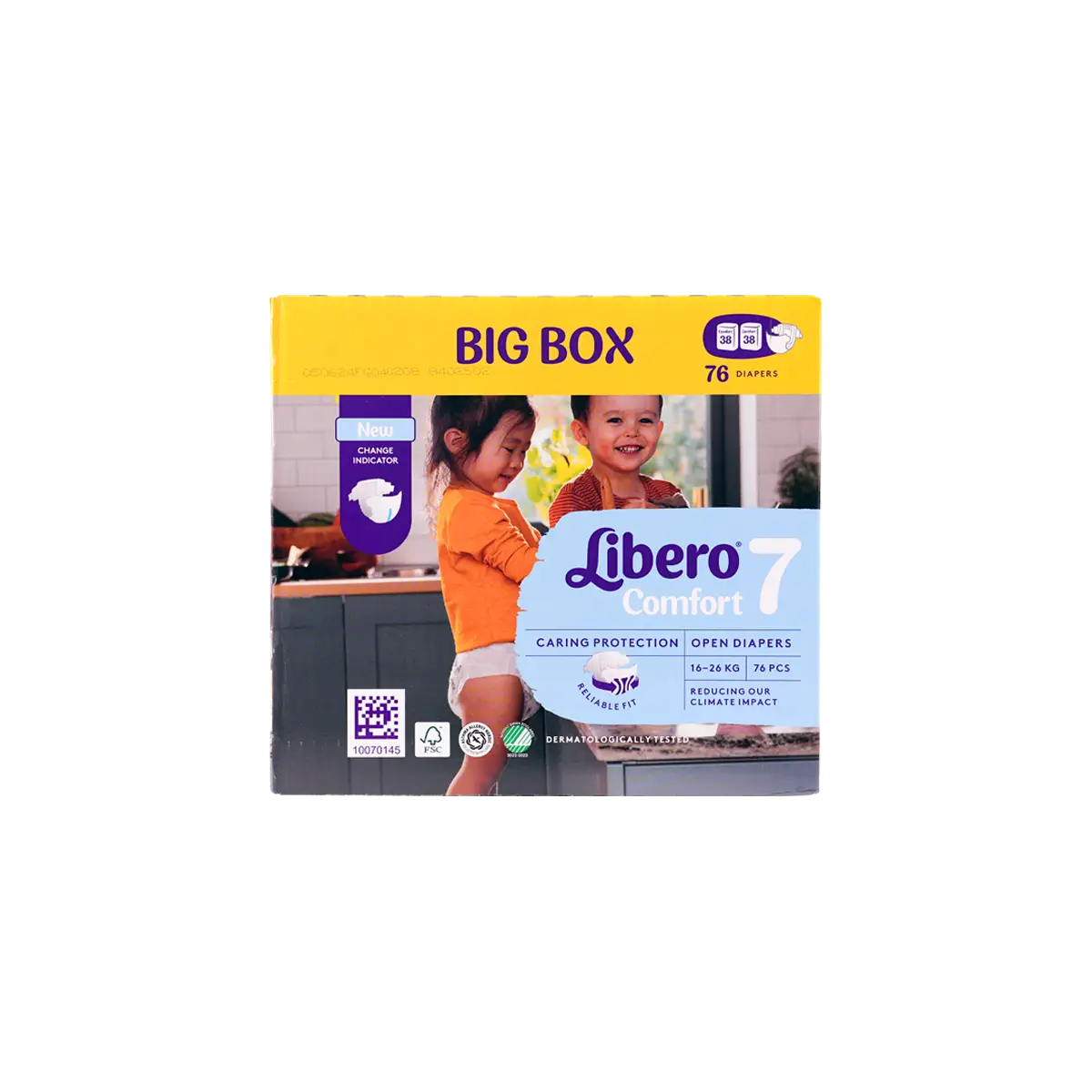 54235-Libero Comfort No.7 (16-26Kg) Box 76Pcs