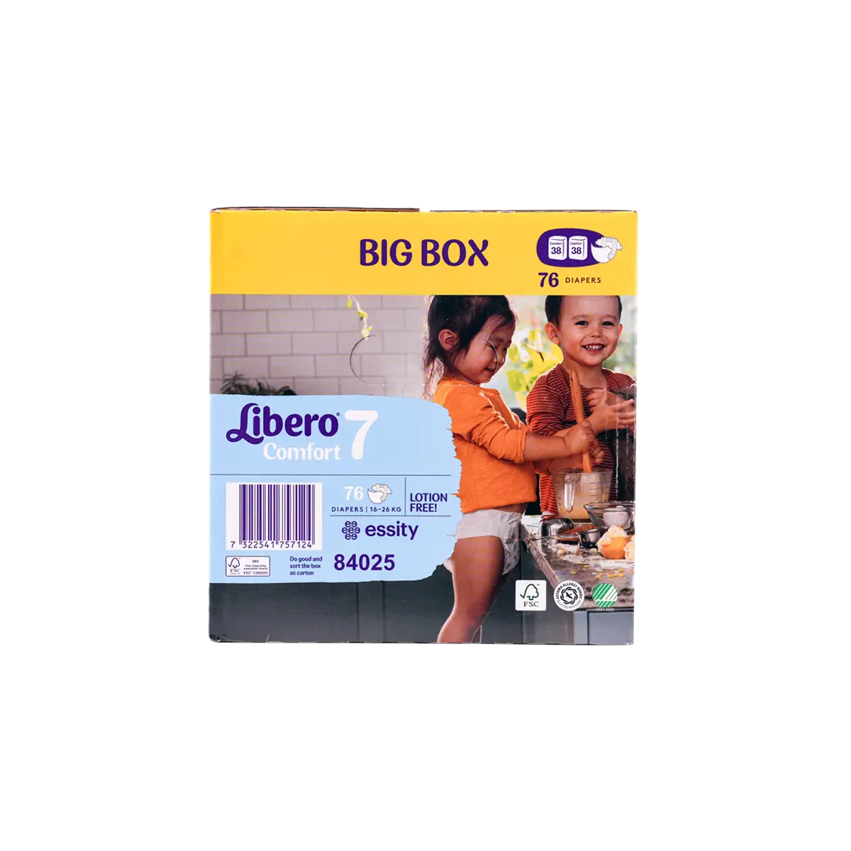 54235-Libero Comfort No.7 (16-26Kg) Box 76Pcs +1