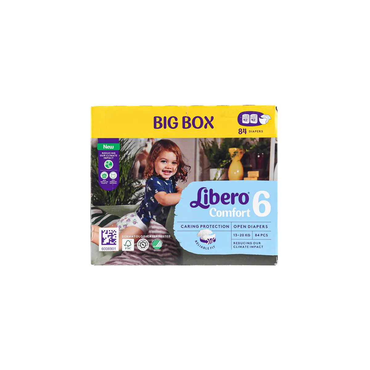 54236-Libero Comfort No.6 (13-20Kg) Box 84Pcs