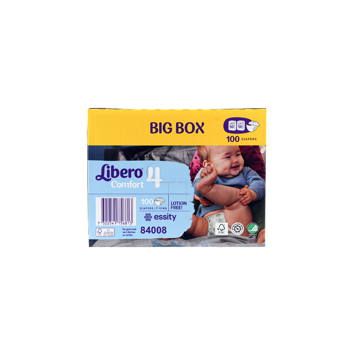 Libero Comfort No.4 (7-11Kg) Box 100Pcs