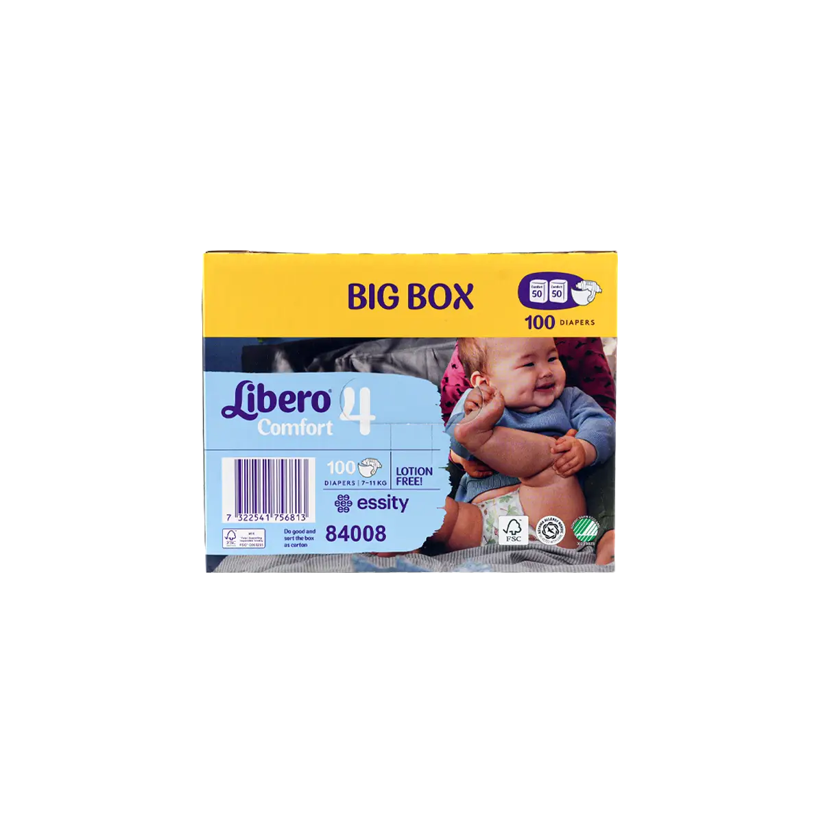 Libero Comfort No.4 (7-11Kg) Box 100Pcs