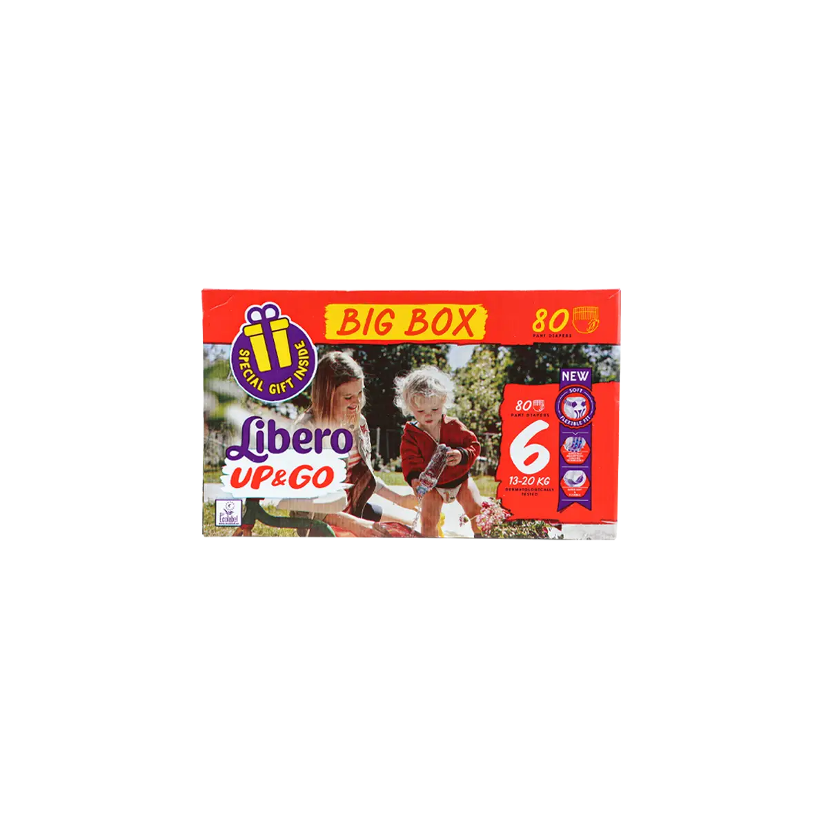 54240-Libero Up&Go Pants No.6 (13-20Kg) Box 80Pcs+ Gift +1