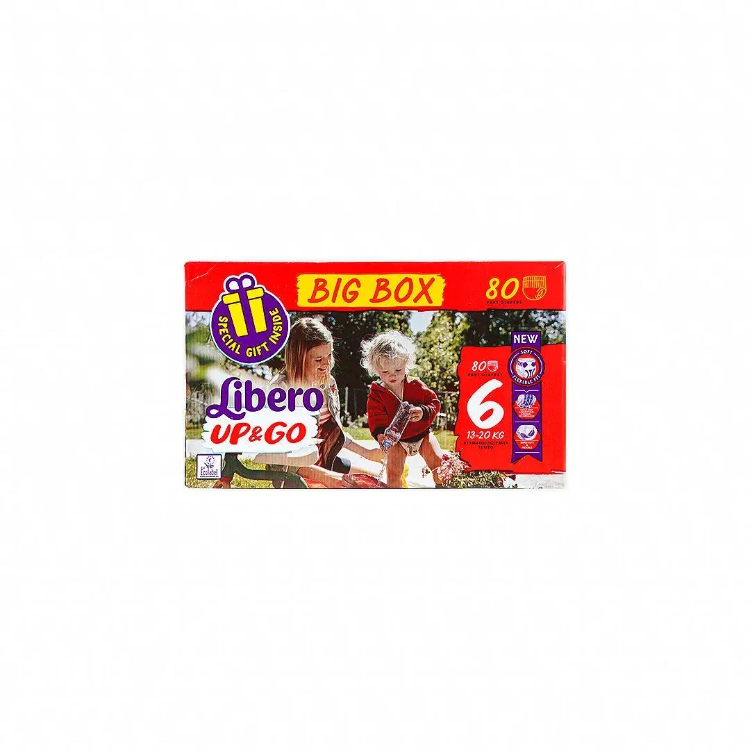 Libero Up&Go Pants No.6 (13-20Kg) Box 80Pcs+ Gift