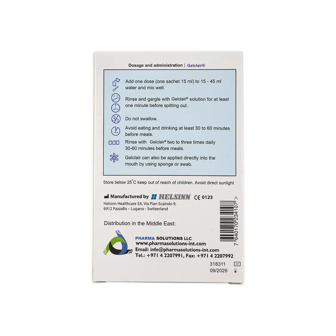 Gelclair Concentrated Oral Rinse Gel 3x15ml Sachets