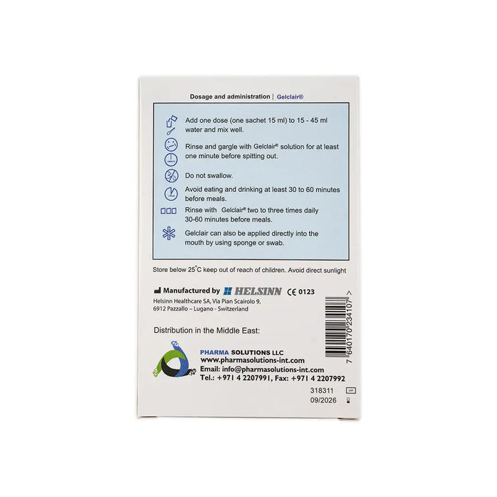 54243-Gelclair Concentrated Oral Rinse Gel 3x15ml Sachets +1
