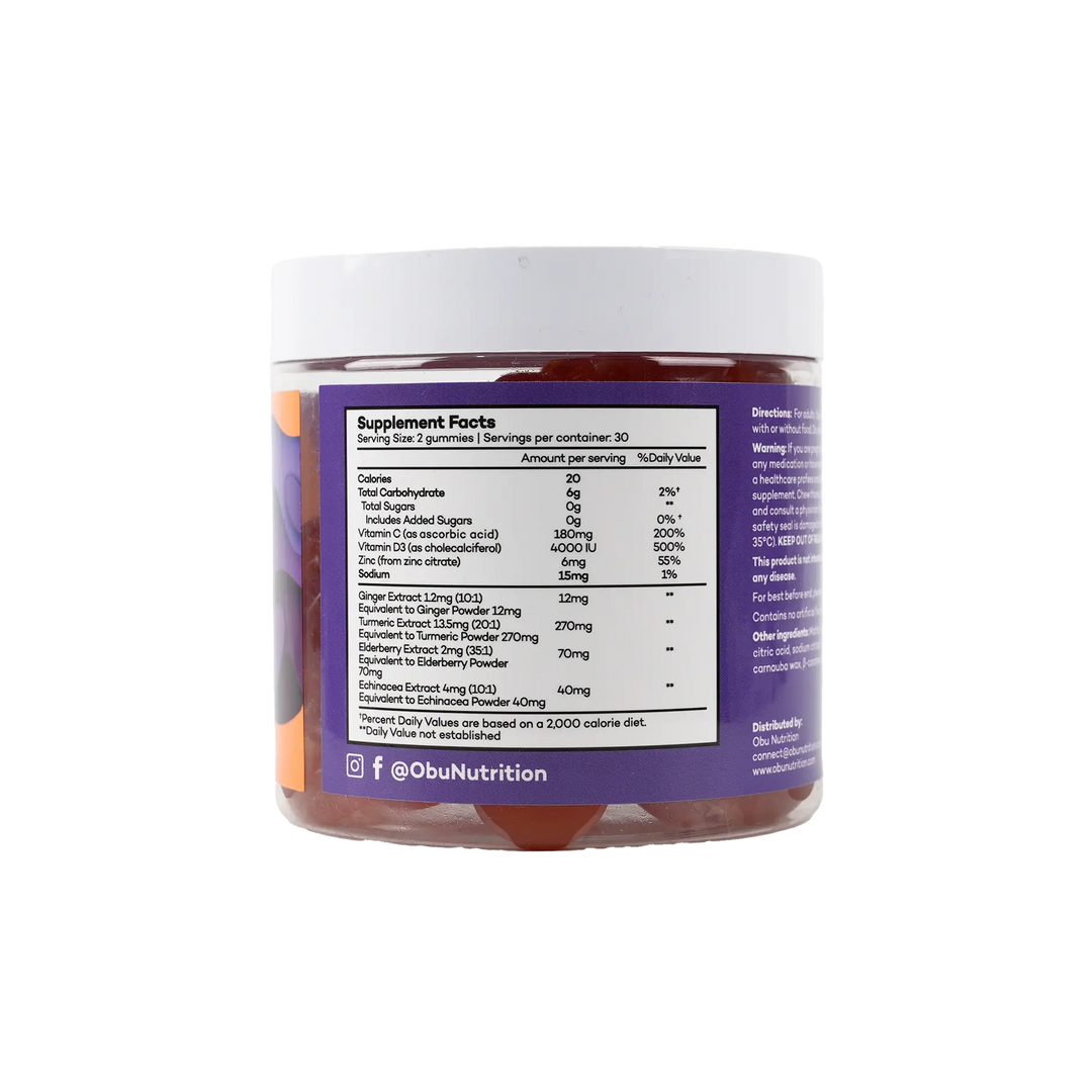 54257-OBU Immunity 60 Gummies-Lemon Flavor +1