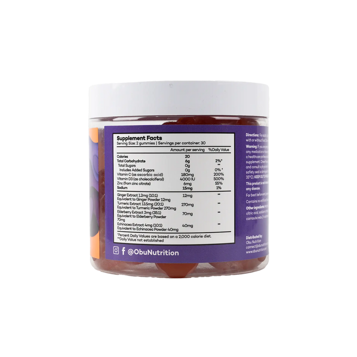 54257-OBU Immunity 60 Gummies-Lemon Flavor +1