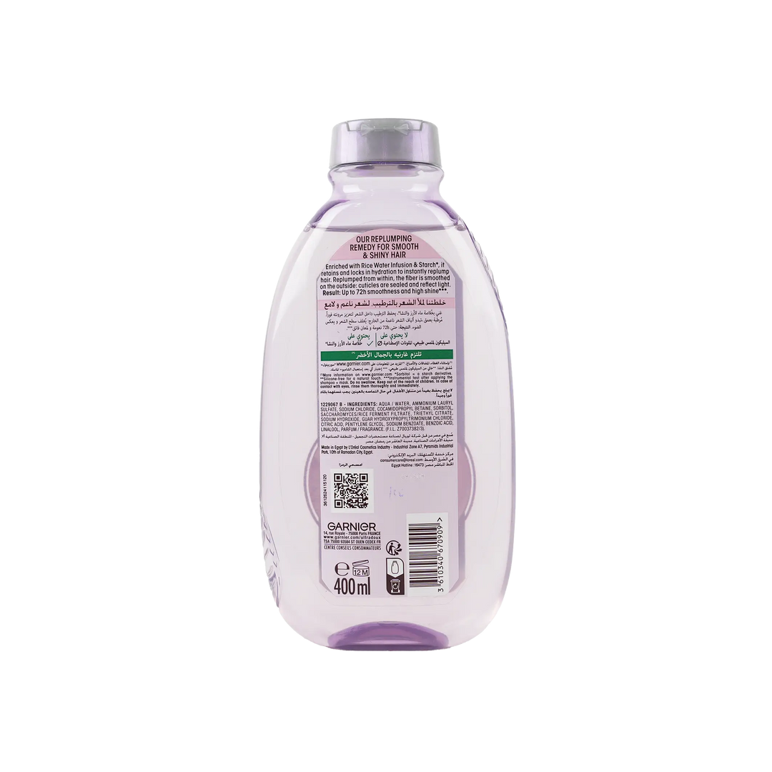54263-Garnier Ultra Doux Smoothing Shampoo 400ml-Rice Water +1