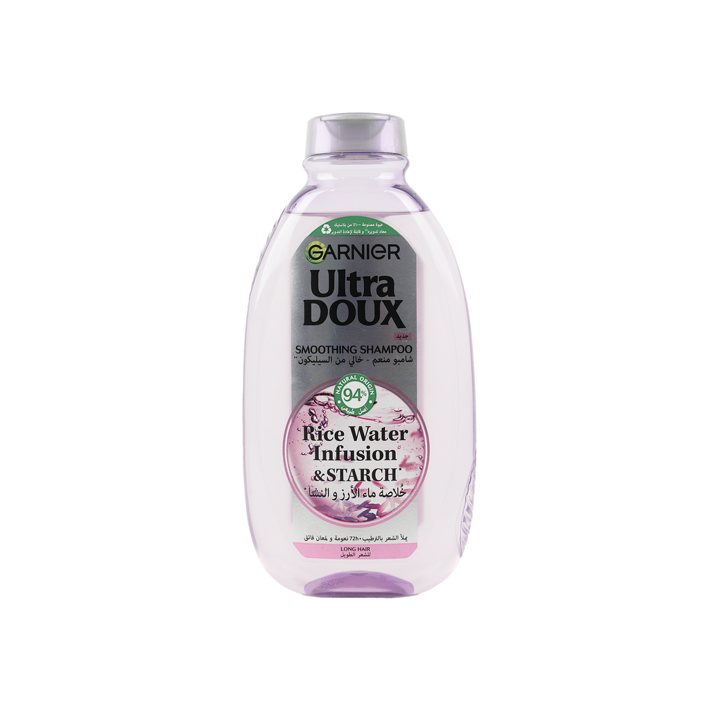 Garnier Ultra Doux Smoothing Shampoo 400ml-Rice Water