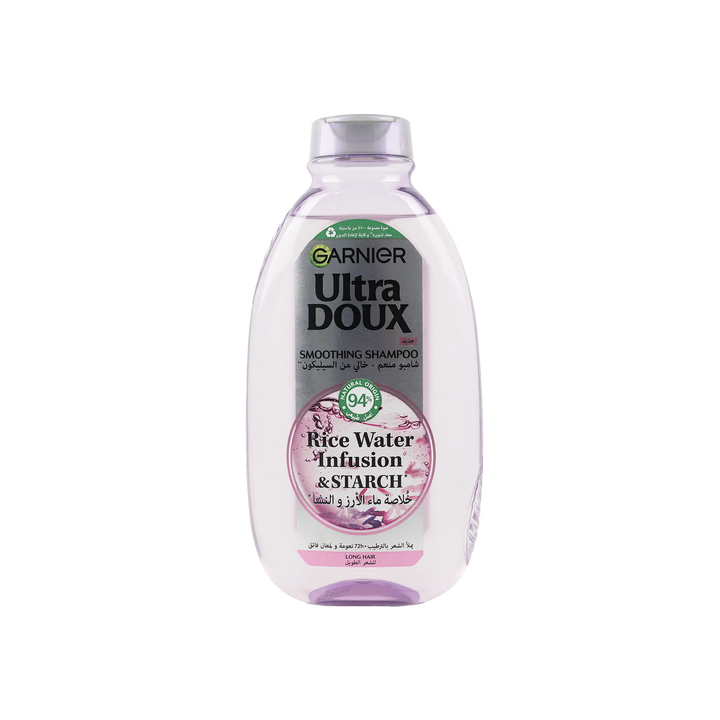 54263-Garnier Ultra Doux Smoothing Shampoo 400ml-Rice Water