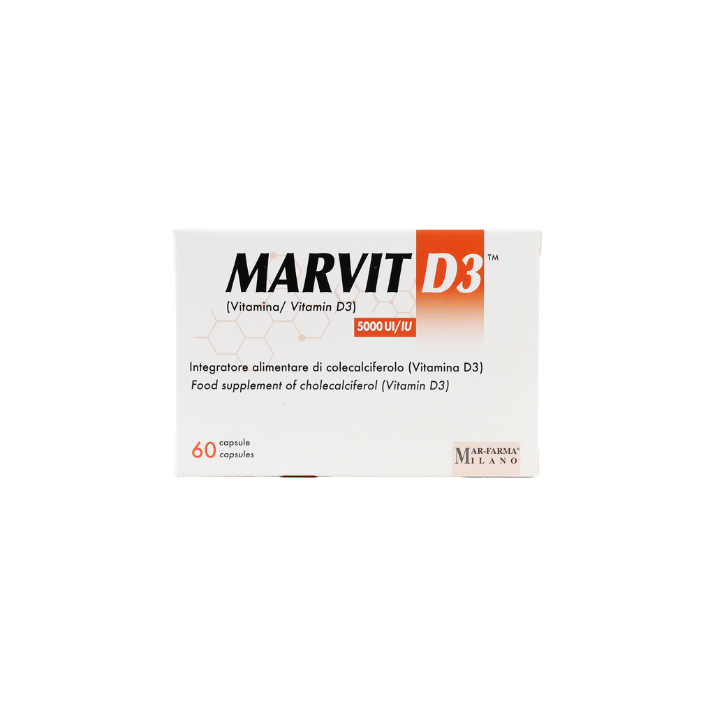 Marvit Vitamin D3 5000ui/iu 60Capsules