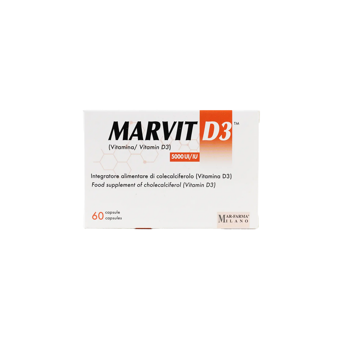 54297-Marvit Vitamin D3 5000ui/iu 60Capsules