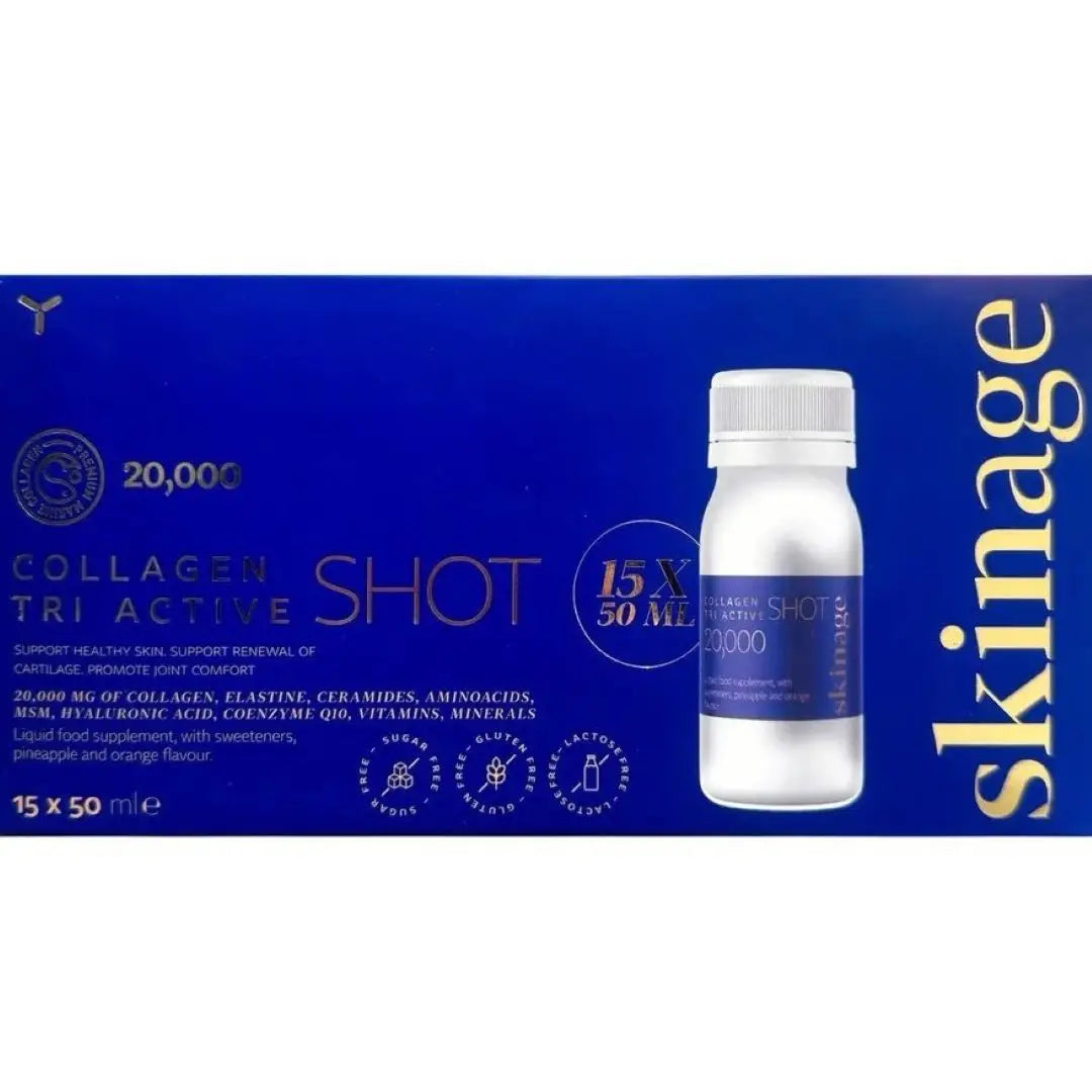 54322-Skinage Collagen Tri Active Shot 20,000Mg Ampoules 15x50ml
