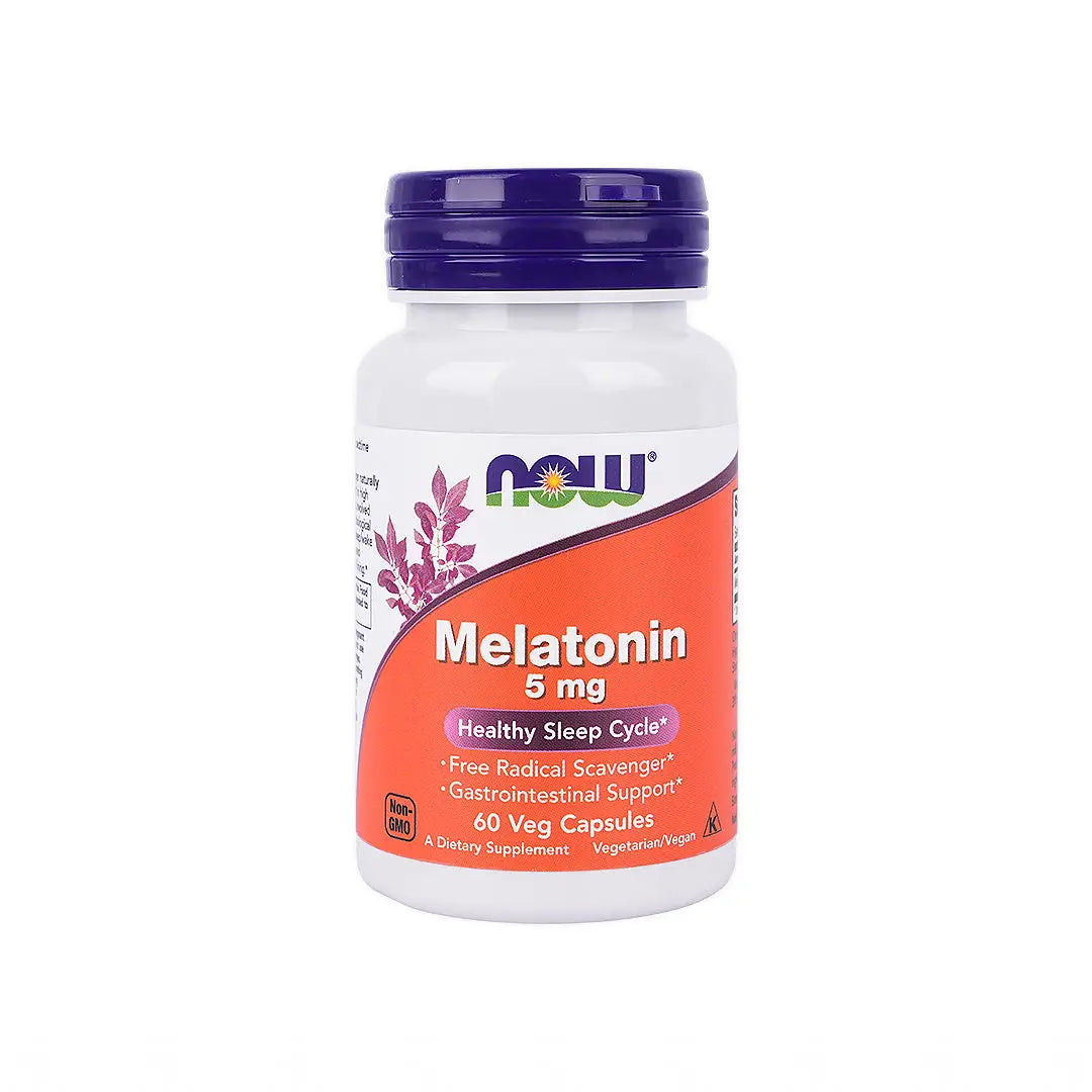 54335-NOW Melatonin 5mg 60 Veg Capsules