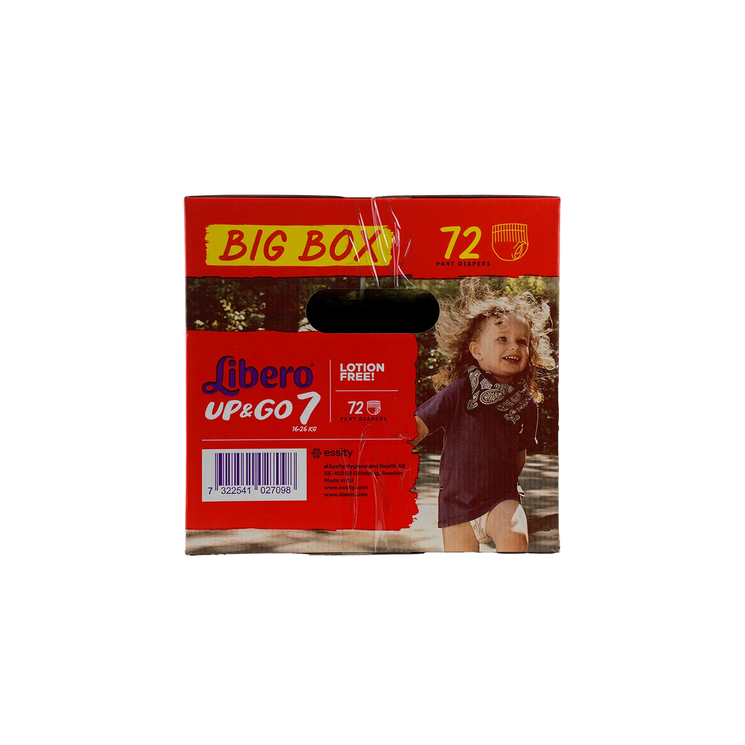 54345-Libero Up&amp;Go Pants No.7 (16-26Kg) Box 72Pcs+Gift +1