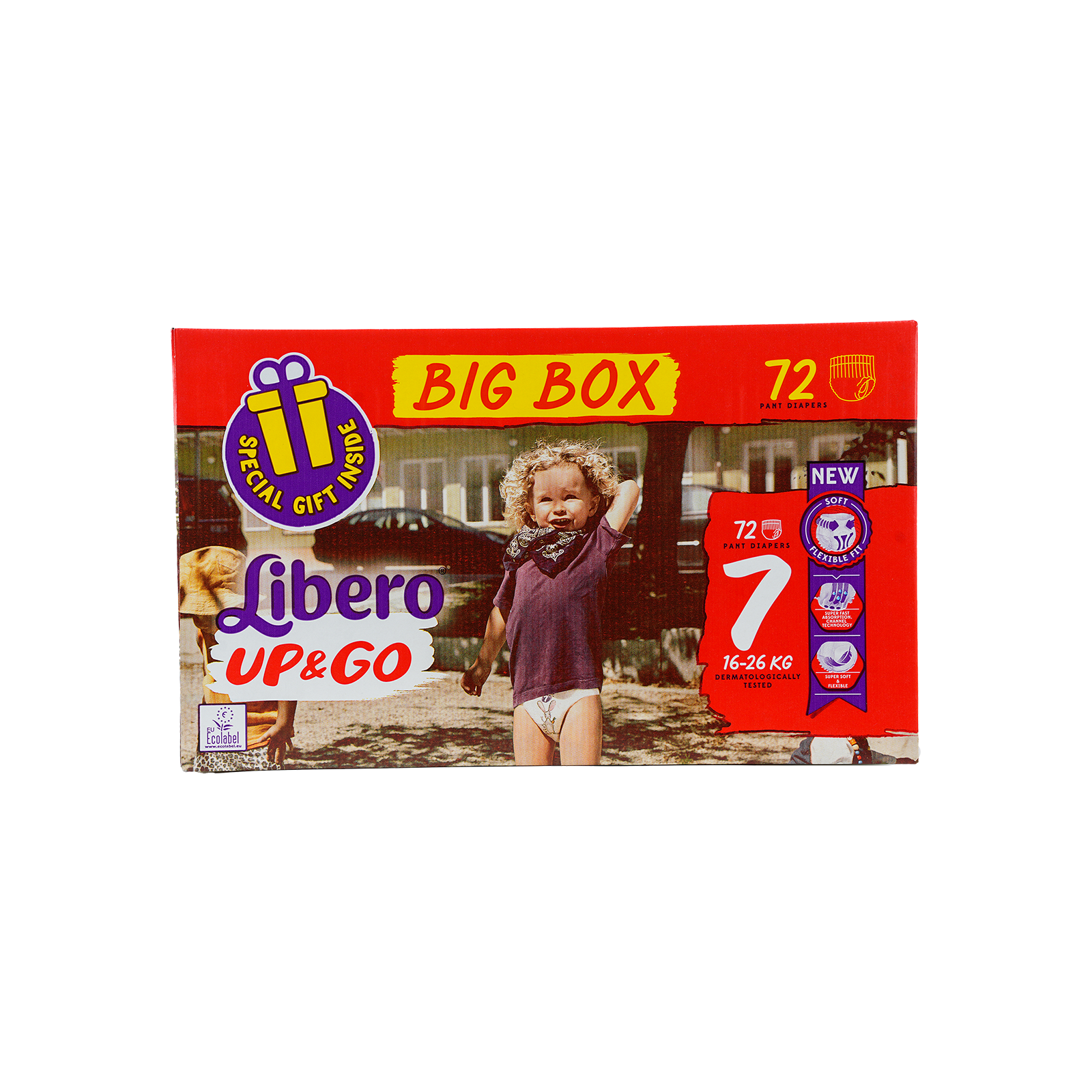 Libero Up&Go Pants No.7 (16-26Kg) Box 72Pcs+Gift