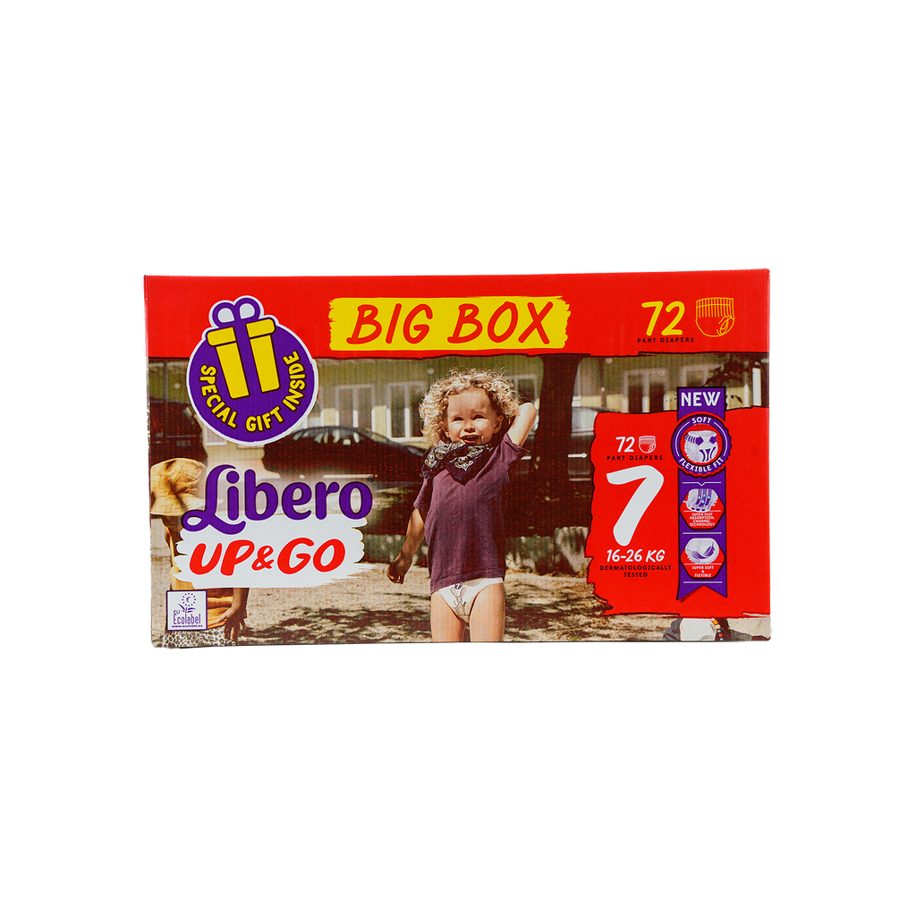 Libero Up&Go Pants No.7 (16-26Kg) Box 72Pcs+Gift