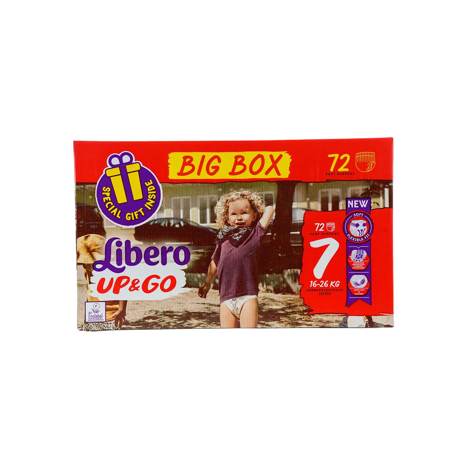 Libero Up&Go Pants No.7 (16-26Kg) Box 72Pcs+Gift