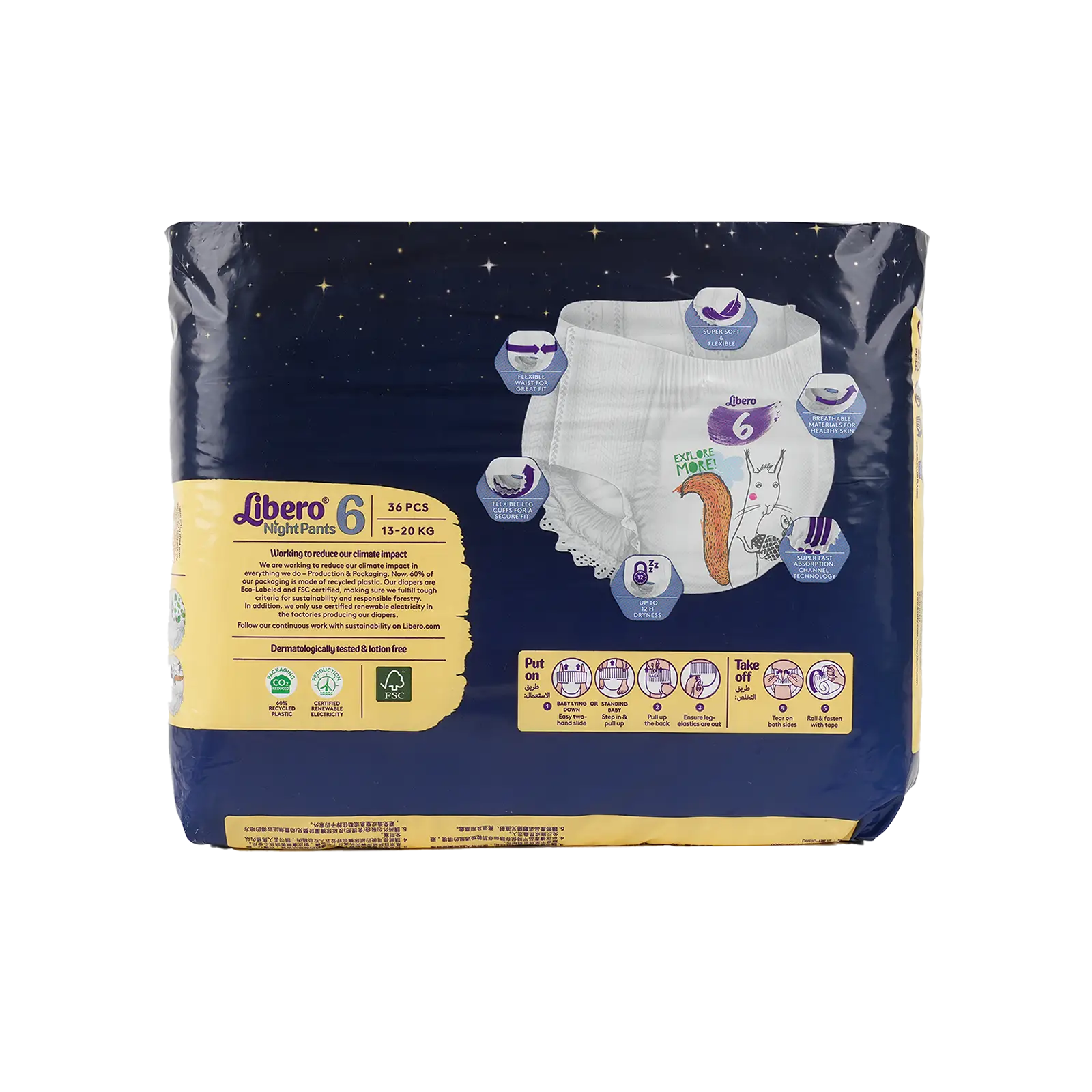 Libero Night Pants No.6 (13-20kg) 36Pcs