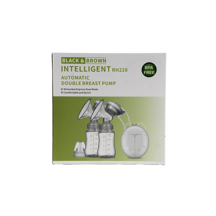 54360-Black &amp; Brown Automatic Double Breast Pump
